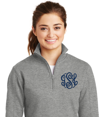 Ladies 1/4 Zip Sweatshirt